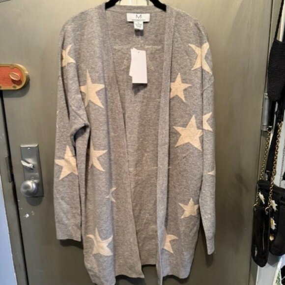 Magaschino 100% cashmere open front Star cardigan Sweater - Picture 6 of 16